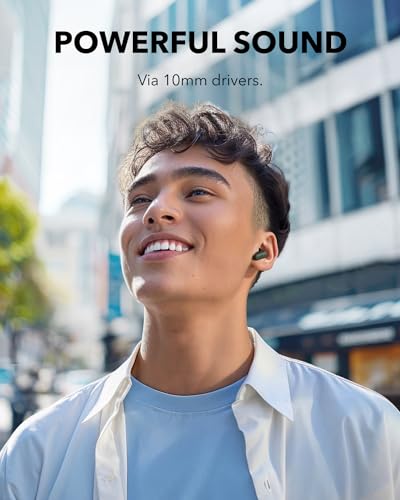 Soundcore P30i by Anker Noise Cancelling Earbuds, Hands-Free Viewing | Strong and Smart Noise Cancelling, Powerful Bass, 45H Playtime, 2-in-1 Case and Phone Stand, IP54, Bluetooth 5.4 - color: Green