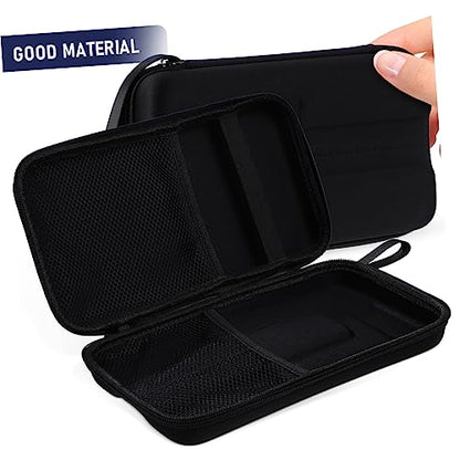 Toddmomy Portable Hard Shell Microphone Storage Case with Two Internal Slots Padded Dividers and Receiver Compartment Protective Mic Carrying Bag for Travel and Accessories Organization
