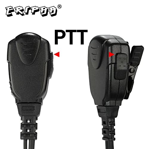 2-Pin Earpiece with PTT Mic for Motorola BPR40/CLS/DLR Series | 2-Way Radio Air-Tube Surveillance Headset (10-Pack)