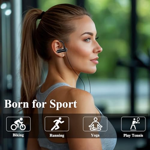 Wired Earbuds 3.5mm 90 Degree Angled Plug EarHook Sport Over Ear Headphones | Noise Isolating Earphones with Mic In-Line Control for iPhone for Samsung for Android Laptop PC/Switch 3.5mm Jack Devices