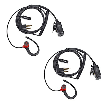 UAYESOK 2 Pin Walkie Talkie Earpiece with Mic for Motorola, 2 Pack | G Shape Headset, For CP110 CP185 CP200 CP200D CLS1110 CLS1410 DTR550 DTR650 RDU2020 SP50 P200, Yaesu FT-65R