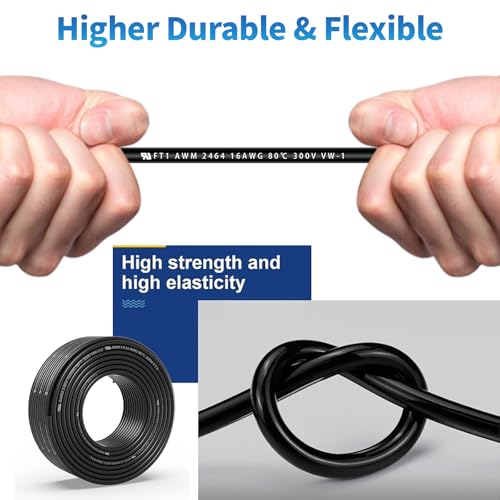 16 Gauge 2 Conductor Shielded Wire 25FT, UL2464 16 AWG 2 Shielded Cable | Tinned Copper Stranded 16/2 CNC Wires for CNC VFD Spindle, Stepper Motor, 3D Printer, Sound, Speaker, Signal Transmission - size: 25FT, style: 16AWG-2C