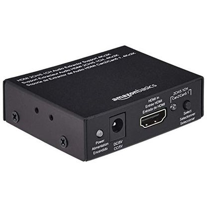 Amazon Basics 4K @30Hz HDMI to HDMI and Audio Extractor Converter with SPDIF, Stereo Audio Output, Toslink Optical Audio for Apple TV, Fire TV, Fire Stick, Blu-Ray Players, Black