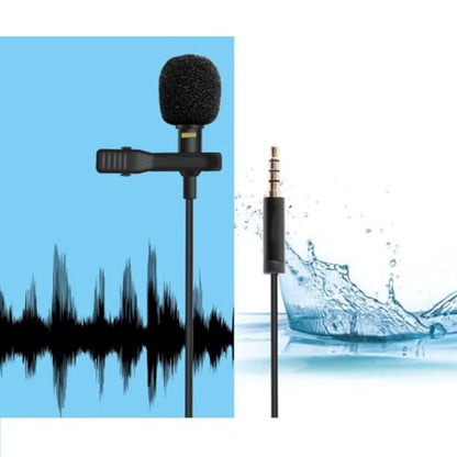 Holibanna Mini Lavalier Microphone 3.5mm Clip-on Omnidirectional Mic for Smartphones and Cameras with Hands-Free Recording and Easy to Carry Design, for Interviews and Webcasts