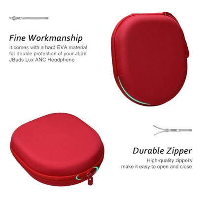 Headphone Headset Case Compatible with JBL Tune 520BT 720BT/BERIBES/KVIDIO/Soundcore by Anker/Sony Wireless On-Ear Headphones,Red - color: Red