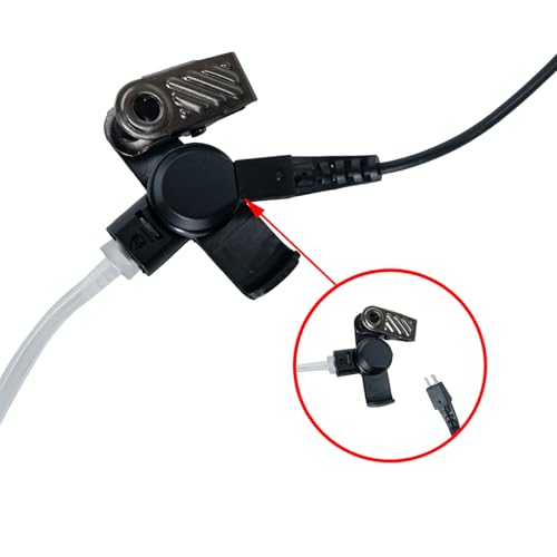 2-Way Radio Earpiece Headset Acoustic Tube with PTT for Walkie Talkie | Compatible with Motorola APX4000 APX6000 APX7000 APX8000 XPR6350 XPR6550 XPR7350 XPR7550 XPR7580 Two Way Radios