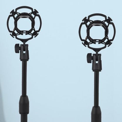 Microphone Shock Mount 1 PACK, Mic Holder Clip for 43-48mm/1.69~1.9in Diameter Condenser Microphone, 3/8 or M16 Internal Thread, with 5/8" Male to 3/8" Female Screw Adapter, Easy to Use (Black)