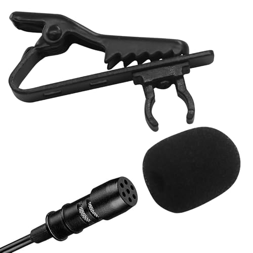 10 Pcs Lavalier Microphone Clips Replacement Kit with 10 Pcs Foam Windscreen Covers, Lapel Mic Clips Sponge Cover Kit for Voice Recording, Video Conferencing and Online Meetings - size: 10 Pack