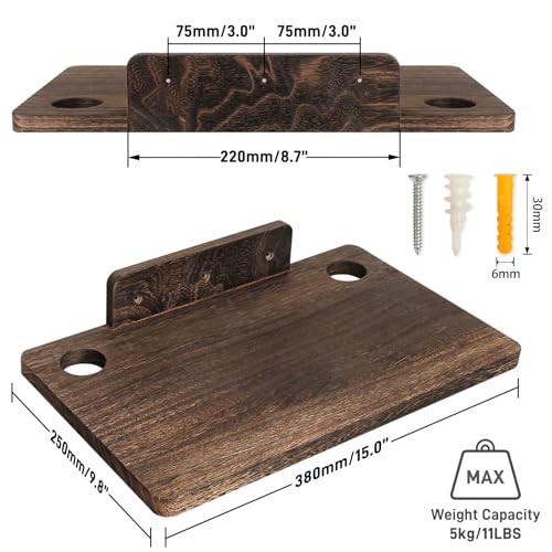 Projector Shelf Wall Mount Floating Projector Rack Holder,Projector Mount,Router Modem Cable Box Shelf for Xbox Series PS5 PS4 Wood