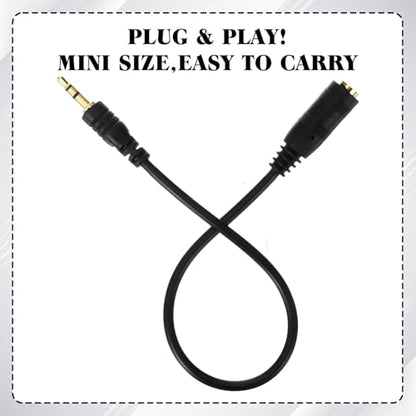 SynHHergyx 2 Pcs 2.5mm to 3.5mm Adapter Gold Plated 2.5mm Male to 3.5mm Female Stereo Audio Jack Adapter Cable Connector 6 inch Cord for Radios, Headphones, Recorder, Camera