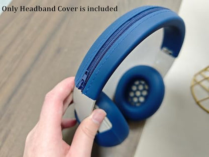 Adhiper Silicone Sweat Headband Cover for Beats Studio Pro & Studio 3 Headphones, Silicone Cover Headphone Cover Accessories for Beats Studio Pro, Studio 3 Headband, Washable & Sweatproof - Blue - color: Blue