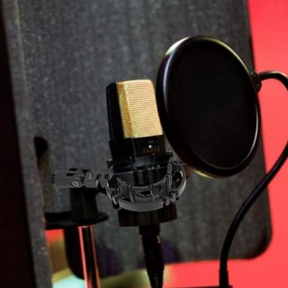 Shock Mount for C2000, C3000, C4000, C214, C314, C414, ABS Mic Boom Arm Holder Bracket Stand, Reduces Noise and Vibration