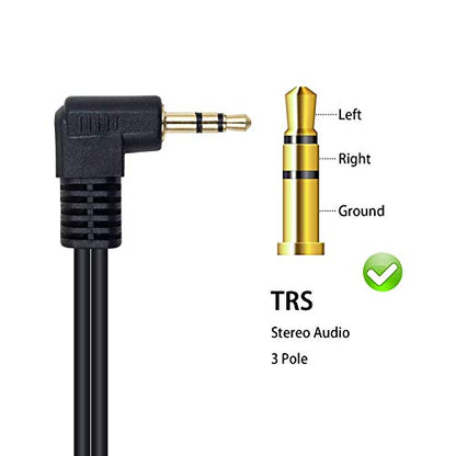 Poyiccot Headphone Splitter, 3.5mm Audio Y Cable Male to Dual Female Adapter, 90 Degree Dual 3.5mm Headphone Splitter for PS4, PS5, Xbox, PC Gaming Headsets, Phone, Tablet, Laptop