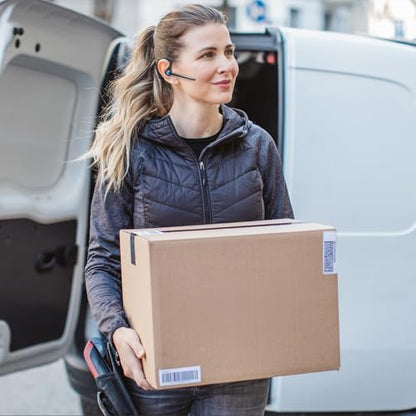 BlueParrott M500-XT Open-Ear Bluetooth Headset | AI-powered noise canceling headset for rideshare and delivery drivers; open-ear design, 11 hr talk time