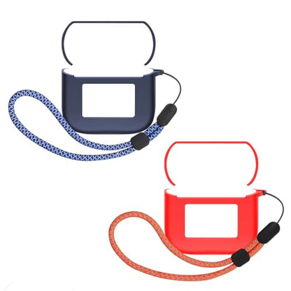 Case - Universal 360° Shock - Resistant Ultimate Protective Case with Waterproof & Scratch - Free Features and Headphone Charging Compatibility(Noon Blue+Red) - color: Noon blue+Red
