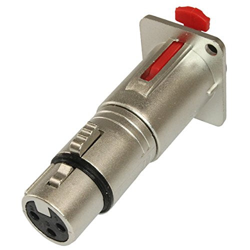 1/4 TRS to XLR Female Pass Through Panel Mount Jack - color: 1/4 TRS to XLR Female, size: 1 pack