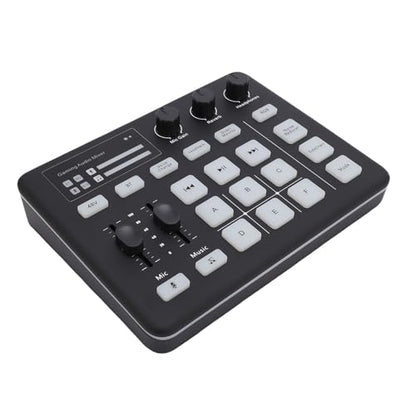 Live Sound Card Gaming Sound Mixer, Bluetooth 5.0 Type C Live Card For Streaming Podcasting Voice Effects