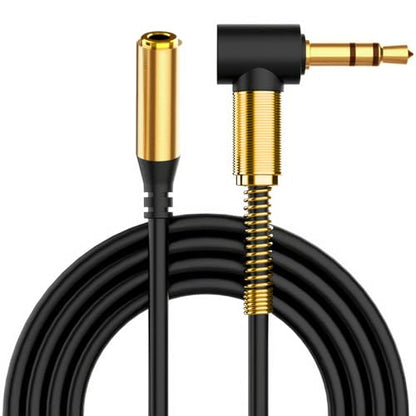 ULTRICS Headphone Extension Cable, 3.5mm Extension Cable, Right Angle Male to Female Headphone Jack Extender, AUX Cord Extender Compatible with Smartphone Tablet MP3 Speaker Headset Car Stereo (1M) - size: 1M