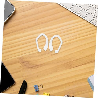 HOMSFOU 1pair Silicone Ear Hooks for Earbuds Slip Design for Running and Gym Comfortable Retention Compatible