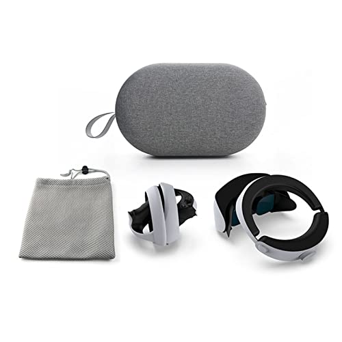 Protective Carrying Case Kit Compatible with PS-VR2, Portable Hard Storage Bag with Lens Covers,Mesh Storage Bag, Cable Tie for Headset and Touch Controllers Accessories