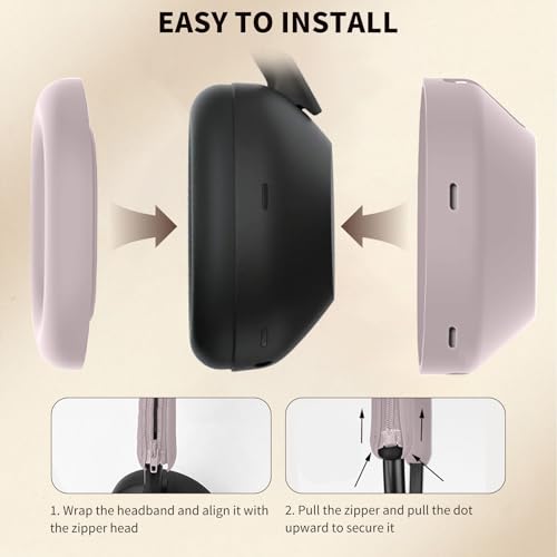 for Sony WH-1000XM6 Case Cover, 3 Sets Silicone Sweat Cover, KONXISA Eeadphones Protective Case for WH-1000XM6 Earpad/Ear/Headband Shell Protector, Washable Sweatproof, Rosegrey - color: Rosegrey