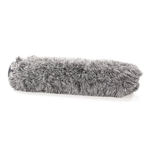 Movo WS-G200 Furry Rigid Windscreen for Microphones 18-23mm in Diameter and up to 8.6" (22cm) Long - Dark Gray - size: 7.8"