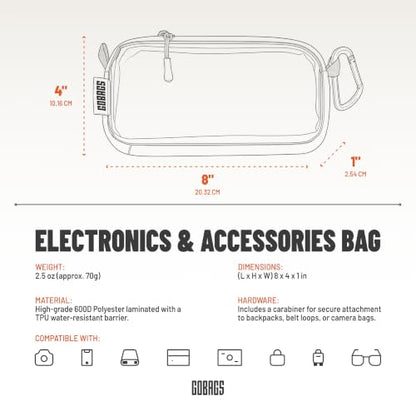 NEO Production Zipper Bags - Electronics & Camera Accessories Bag - Cable organizer, Gear Accessory Pouch, Travel Camera Essentials (Extra Small, Black) - size: X-Small