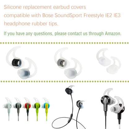 Silicone Earbud Replacement Tips Earbud Covers Compatible with Bose SoundSport Freestyle IE2 IE3 Headphone Ear Tips Rubber Tips 3 Pairs S M L - size: SML