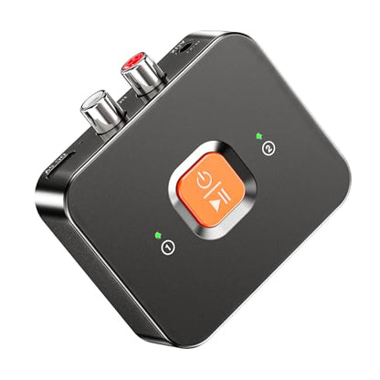 6.0 Bluetooth to RCA Adapter for Stereo Receiver-Long Range Low Latency Bluetooth Receiver for Home Stereo Wireless Audio Adapter for Music Streaming Sound System