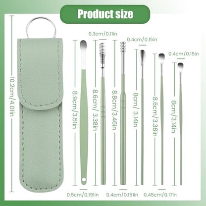 Runsgo Ear Cleaner,The Most Professional Ear Cleaning Master in 2024,Ear Cleaning Kit,Ear Cleaner Earwax Removal Tools with Pu Leather Case (Blue) - color: Blue