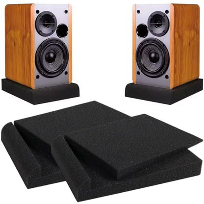 Subwoofer Isolation Pad|Studio Monitor Isolation Pads, 2Pcs 4 Inch Speaker Acoustic Foam High-Density Adjustable Angled Sound Pads