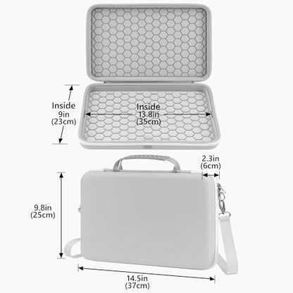 GEEKRIA Audio Interface Carrying Case, Compatible with Akai Professional MPK Mini IV, EVA Hard Shell Portable Travel Bag (Light Gray) - color: Light Grey