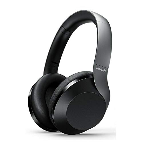 Philips PH802 Wireless Bluetooth Over-Ear Headphones Noise Isolation Stereo with Hi-Res Audio, up to 30 Hours Playtime with Rapid Charge (TAPH802BK) - style: Echo Cancellation | 30 hrs batt