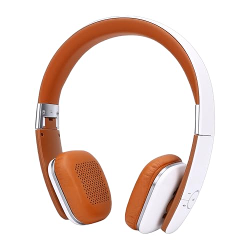 Wireless Headphones, Foldable Lightweight Comfortable Noise Cancelling Headphones, Over Ear with Dual Device Connectivity for Home Office and Mobile Use (White) - color: White