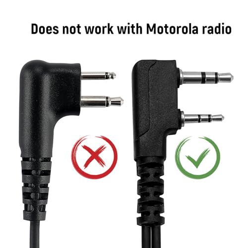 Walkie Talkie Earpiece with Mic, Secure Fit G-Shape Design for Retevis RT22/RT68/RT21/H-777/RT86, Compatible with Baofeng UV-5R/888S/Kenwood Two-Way Radios - 2-Pin Radio Earpiece (1 Pack) - style: 1Pack-Kenwood_G shape_01