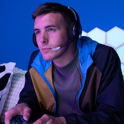 PDP Gaming AIRLITE Stereo Headset with Mic for Nintendo Switch/Lite/OLED - Wired Power Noise Cancelling Microphone, Lightweight, Soft Comfort On Ear Headphones (Moonlight Black/Blue) - color: Black and Blue