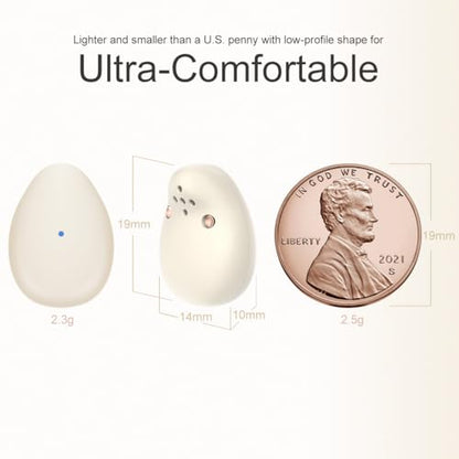 Extra-Small Wireless Earbuds for Small Ears Z1, Semi-in Ear Bluetooth Invisible Headphones, Low-Profile & Lightweight for Side Sleeping, Cycling & Helmet Use, iPhone Android - color: Nude