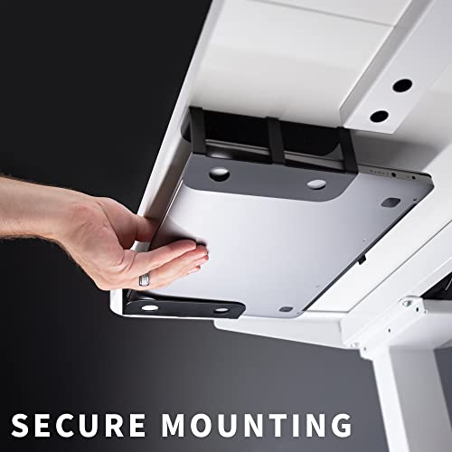 VIVO Universal Under Desk Laptop Storage Mount, Tablet Mounting Brackets, Under Table Hidden Docking Station Holder, Multimedia Device Bracket, 3 Parts, Mount-UDLS1