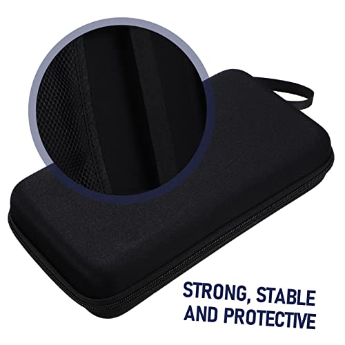Toddmomy Portable Hard Shell Microphone Storage Case with Two Internal Slots Padded Dividers and Receiver Compartment Protective Mic Carrying Bag for Travel and Accessories Organization