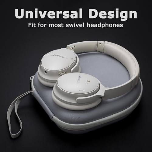 Ginsco Universal Headphone Case Compatible with JBL Tune 510BT 720BT, Sony WH-CH 720N/WH-CH520, with Bose/JBL/Soundcore Life Q20i Q30/BERIBES/TOZO/KVIDIO etc. Waterproof Carrying Case (Gray White) - color: Gray White