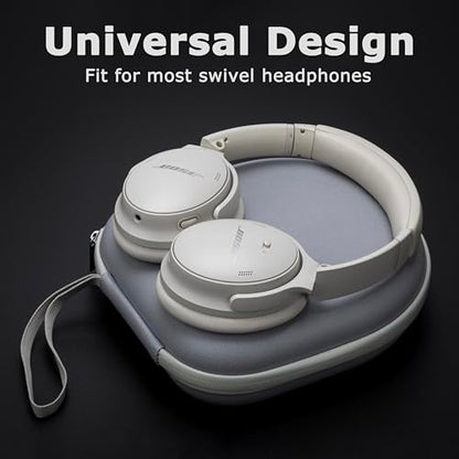 Ginsco Universal Headphone Case Compatible with JBL Tune 510BT 720BT, Sony WH-CH 720N/WH-CH520, with Bose/JBL/Soundcore Life Q20i Q30/BERIBES/TOZO/KVIDIO etc. Waterproof Carrying Case (Gray White) - color: Gray White