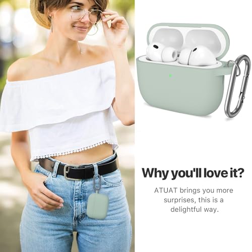 for AirPods Pro 3 Case Cover, Protective Soft Silicone with Keychain Cleaning Pen for Women Men for Apple AirPods Pro 3rd Generation Case(2025), Front LED Visible, Fog - color: C-Fog