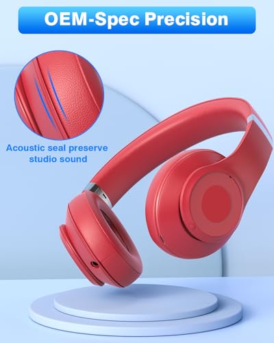 FEYCH Replacement Ear Pads for Beats Studio 3 & Studio 2 Wireless Over Ear Headphone -Red - color: Red
