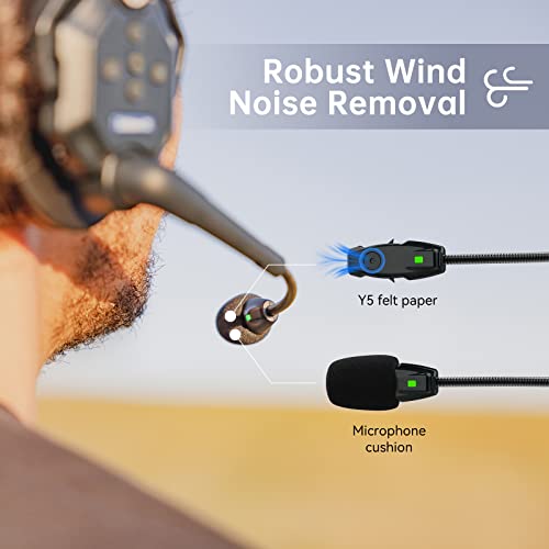 Hollyland Solidcom C1 Pro Wireless Intercom Headset System ENC Noise Cancellation Full Duplex 2-Person 1100ft Team Communication with PTT Mute Single Ear Headset for Church Drone TV Film Production - size: 2 Set Single Ear