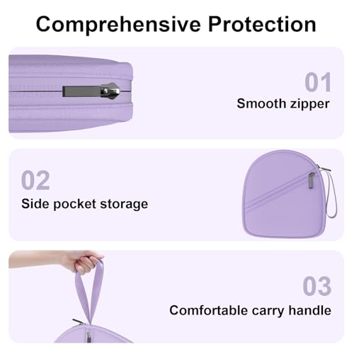 Headphone Headset Case Bag Compatible with JBL Tune 770NC, 720BT, 510BT, 520BT, 500BT | Soundcore by Anker Q20i, Q20, Q30, Q45 | Sony | BERIBES | TOZO | KVIDIO | JLab | Bose On-Ear Headphones - Purple - color: 3.Purple