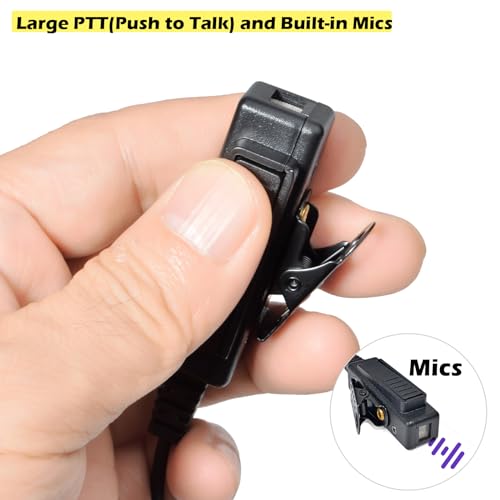 Universal Multi-pin to 3.5mm Audio Adapter with PTT(Push to Talk) Compatible with Motorola XPR7550e XPR6350 XPR6550 APX 4000 6000 7000 & 3.5mm Audio Input Interface Headsets with Built-in Mics