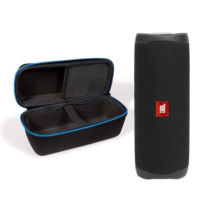JBL Flip 5 (Black) + Bundle with divvi! Protective Hardshell Case - color: Black