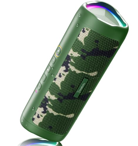 Bluetooth Speaker, 20W HD Sound, Portable Wireless, IPX5 Waterproof, Up to 24H Playtime, TWS Pairing, for Home/Party/Outdoor/Camping/Beach Essentials, Electronic Gadgets, Birthday Gift (Camo) - color: Camo