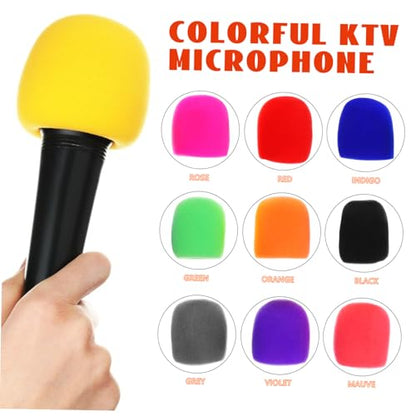 BESPORTBLE 20pcs Microphone Accessories Ktv Mic Covers Sponge Mic Cover Sanitary for Live Performances