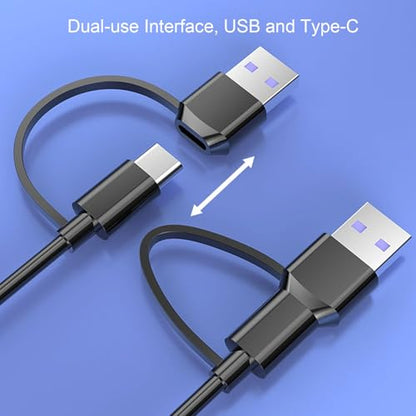 VBESTLIFE USB Sound Card, External Stereo Sound Card with Volume Control, USB C to 3.5mm Jack Audio Adapter for PC, Laptop, Desktop, Headset, etc.